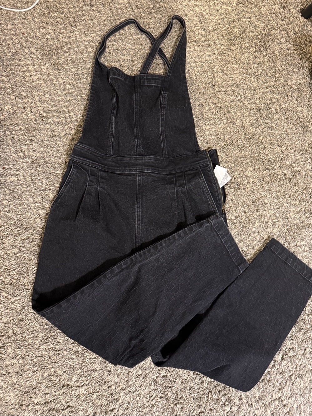 Madewell Black Denim Overall Jeans